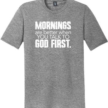 God First T-Shirt - Grey Frost