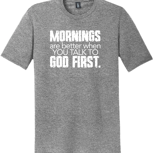 God First T-Shirt - Grey Frost
